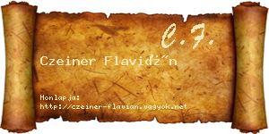 Czeiner Flavián névjegykártya